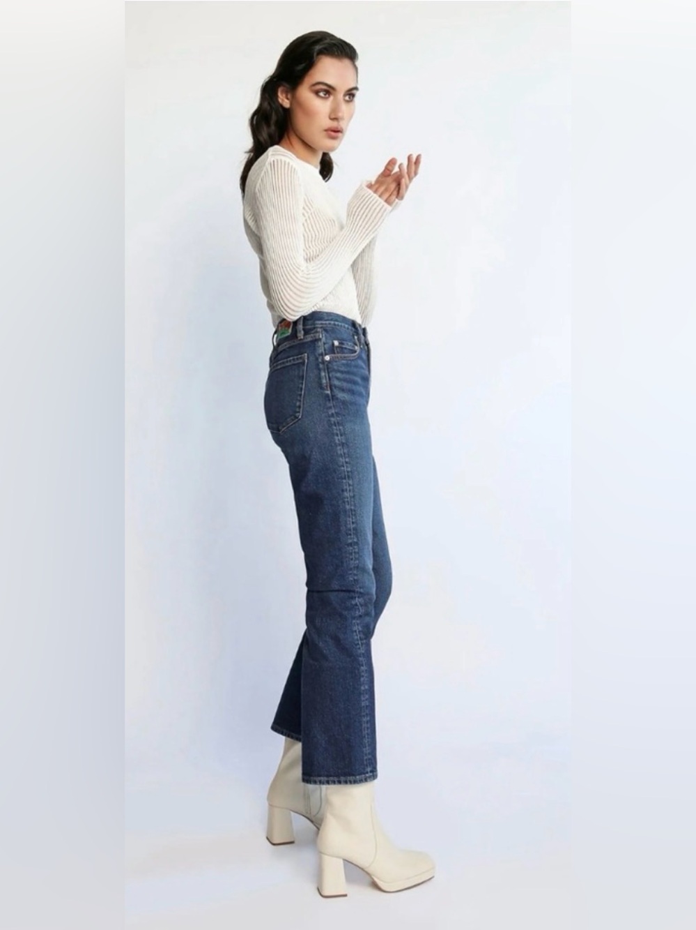 Daily Blue Nidra Slim Barrel Jeans in Legacy